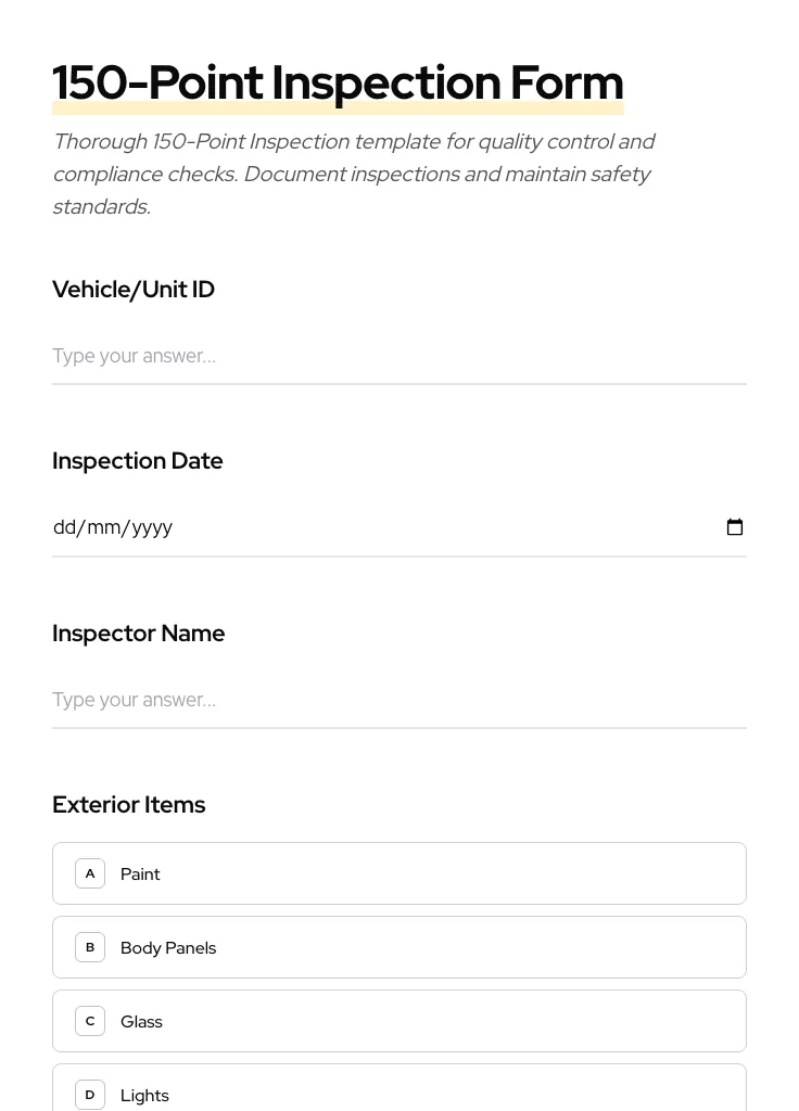 150-Point Inspection preview
