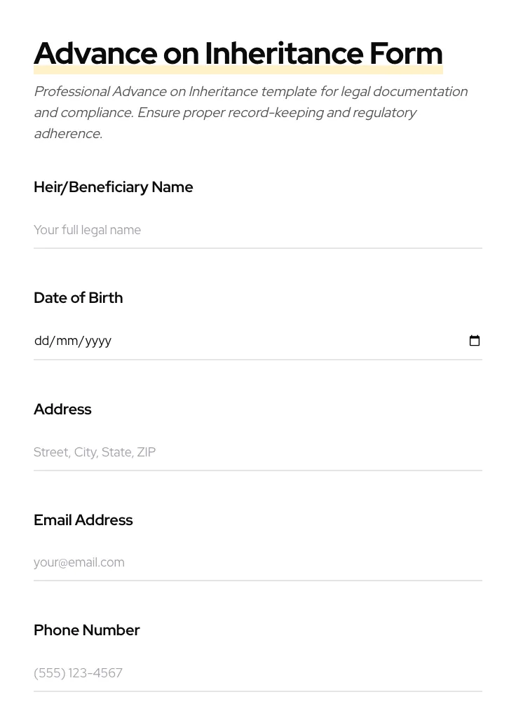 Advance on Inheritance preview