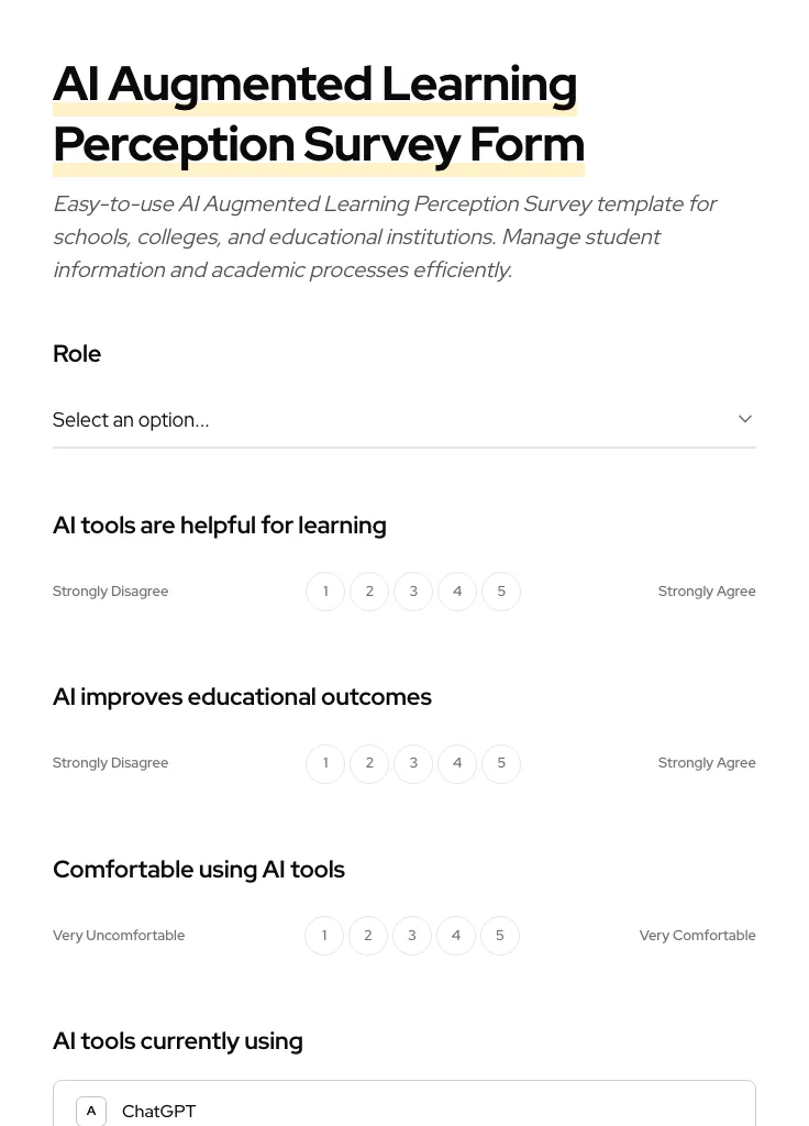 AI Augmented Learning Perception Survey preview