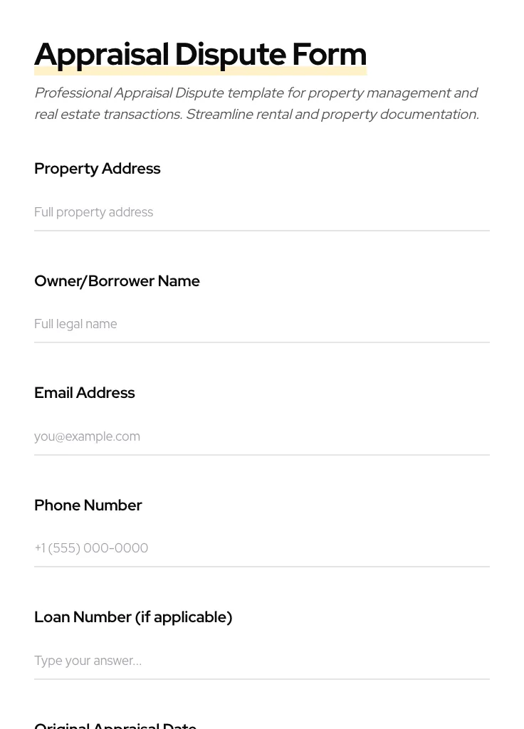 Appraisal Dispute preview