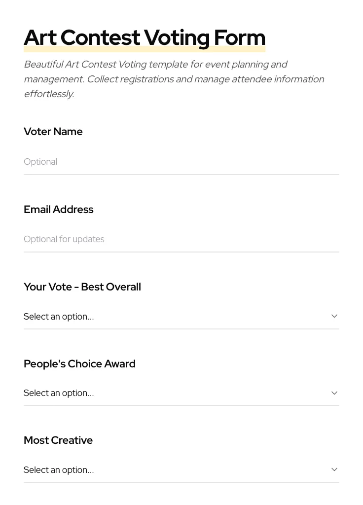 Art Contest Voting preview