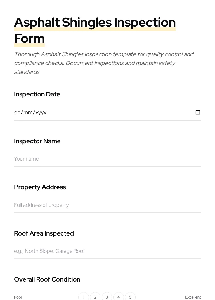Asphalt Shingles Inspection preview