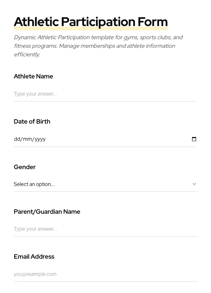 Athletic Participation preview