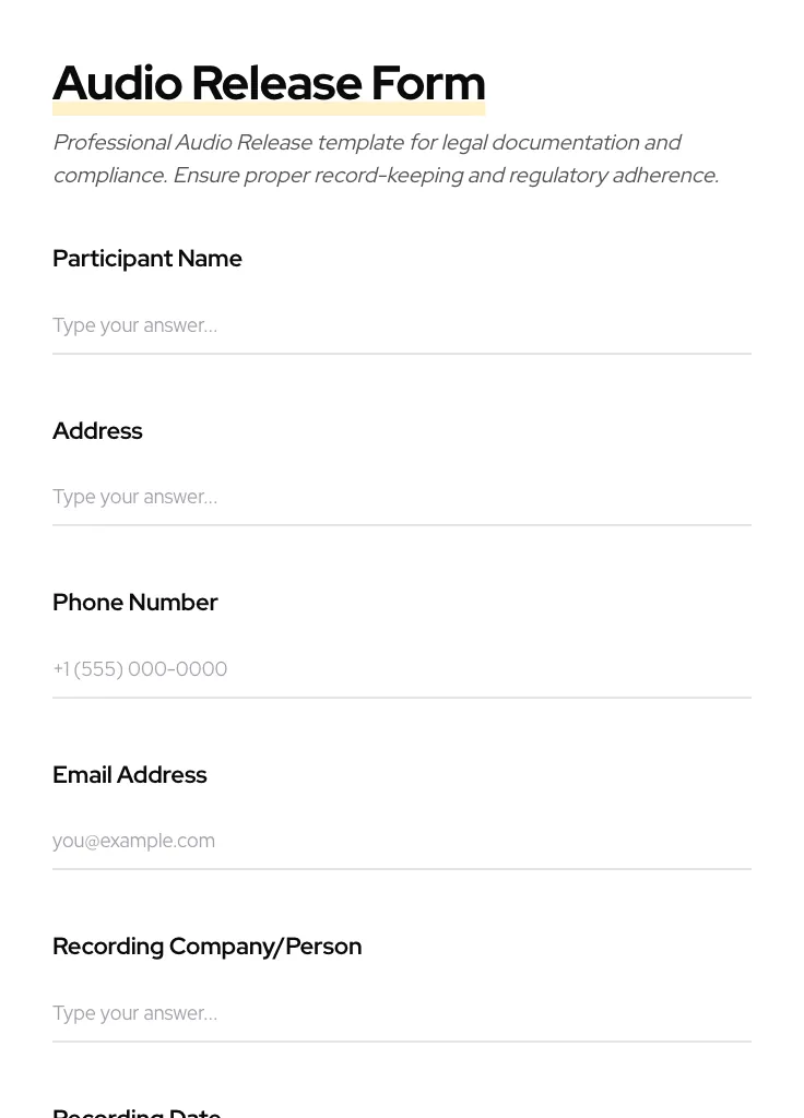 Audio Release preview