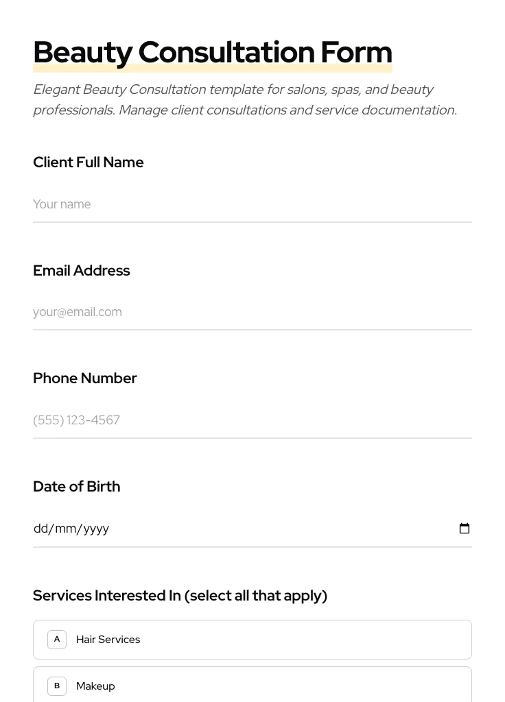Beauty Consultation preview