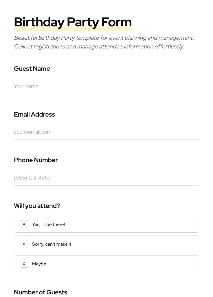 Birthday Party preview