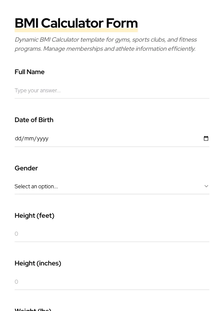 BMI Calculator preview