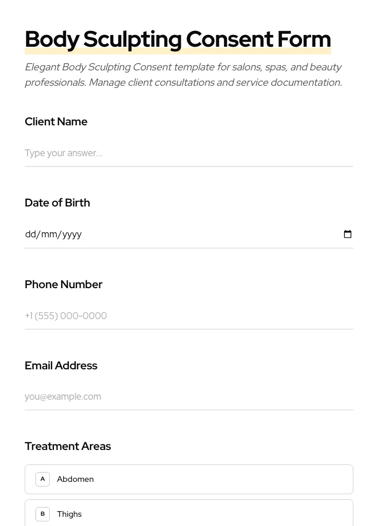 Body Sculpting Consent preview