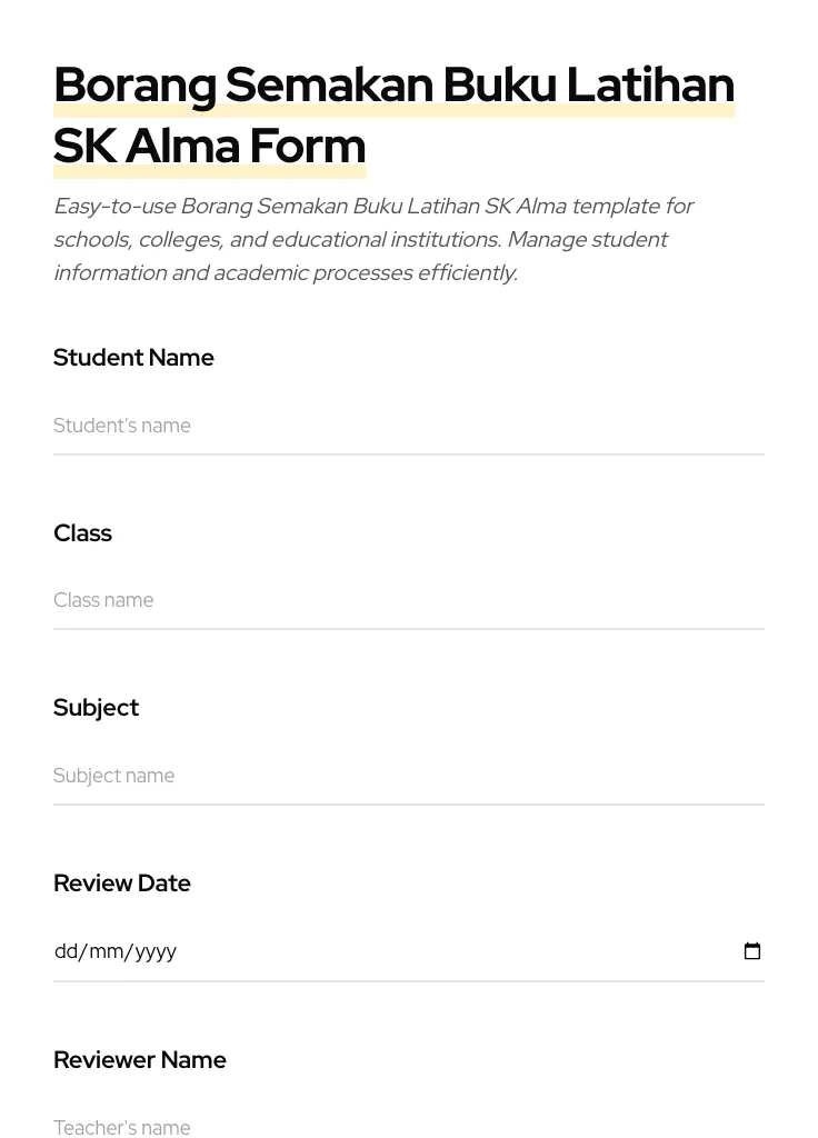 Borang Semakan Buku Latihan SK Alma preview