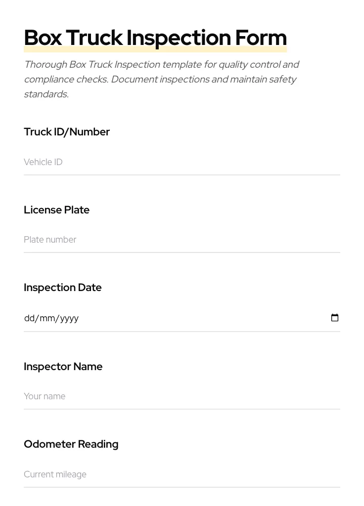 Box Truck Inspection preview