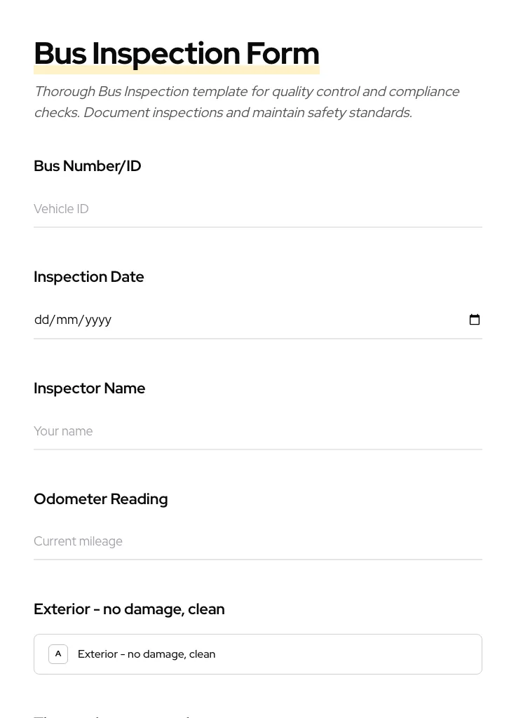 Bus Inspection preview