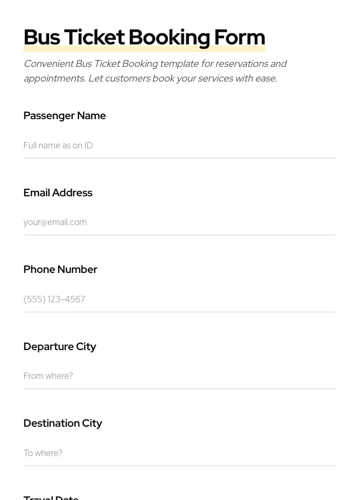 Bus Ticket Booking preview