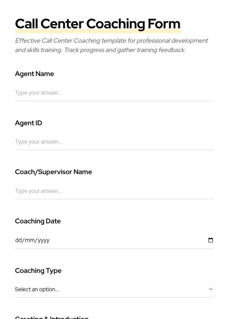 Call Center Coaching preview
