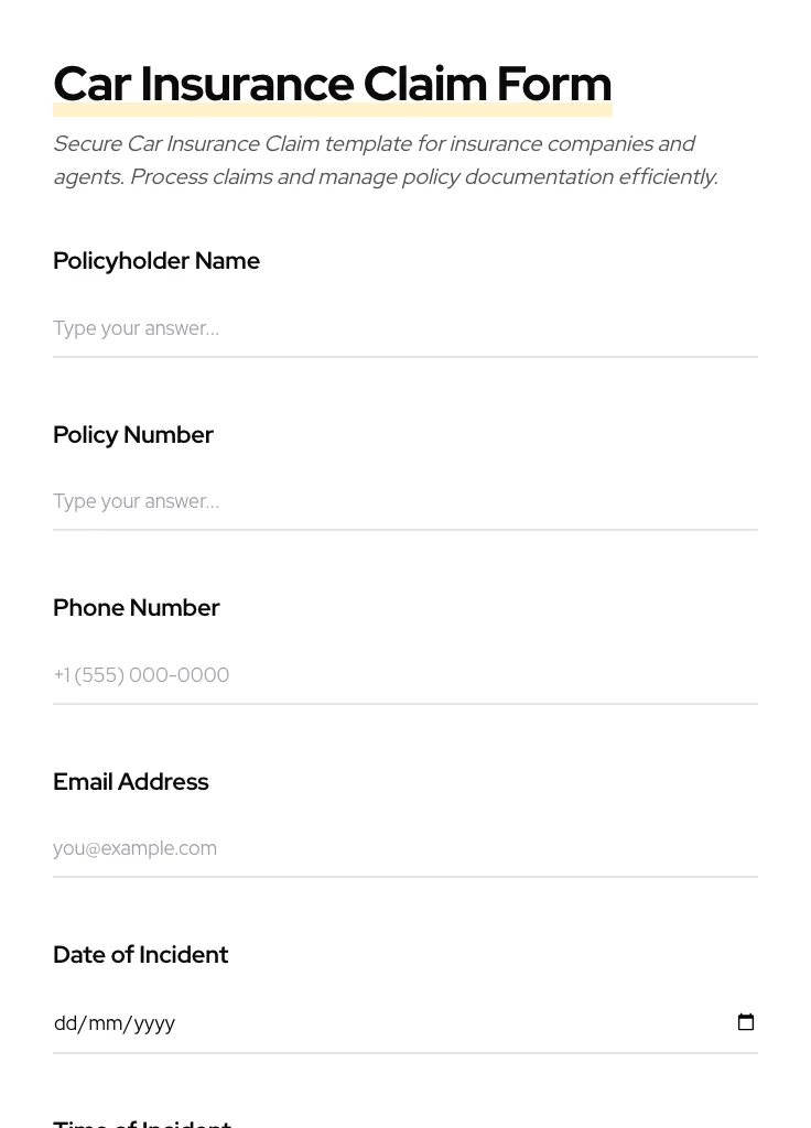 Car Insurance Claim preview