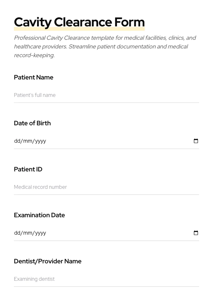 Cavity Clearance preview