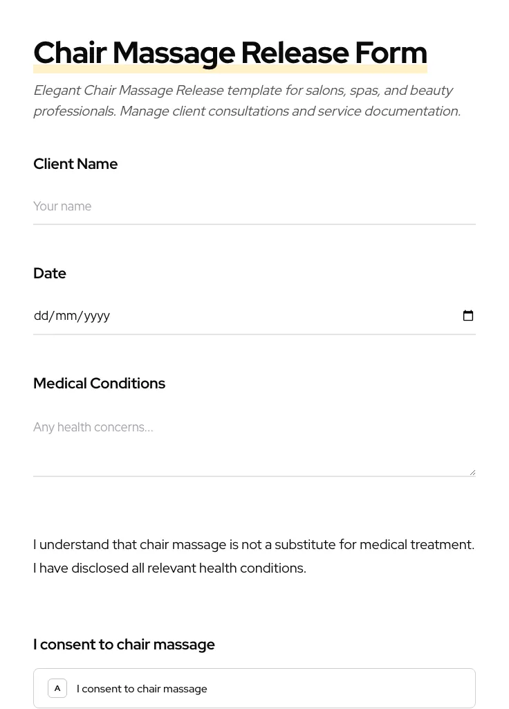 Chair Massage Release preview