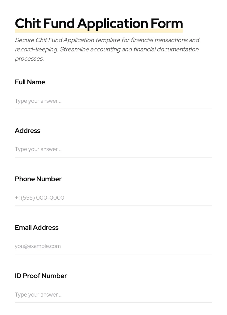 Chit Fund Application preview