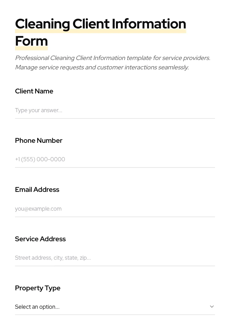 Cleaning Client Information preview