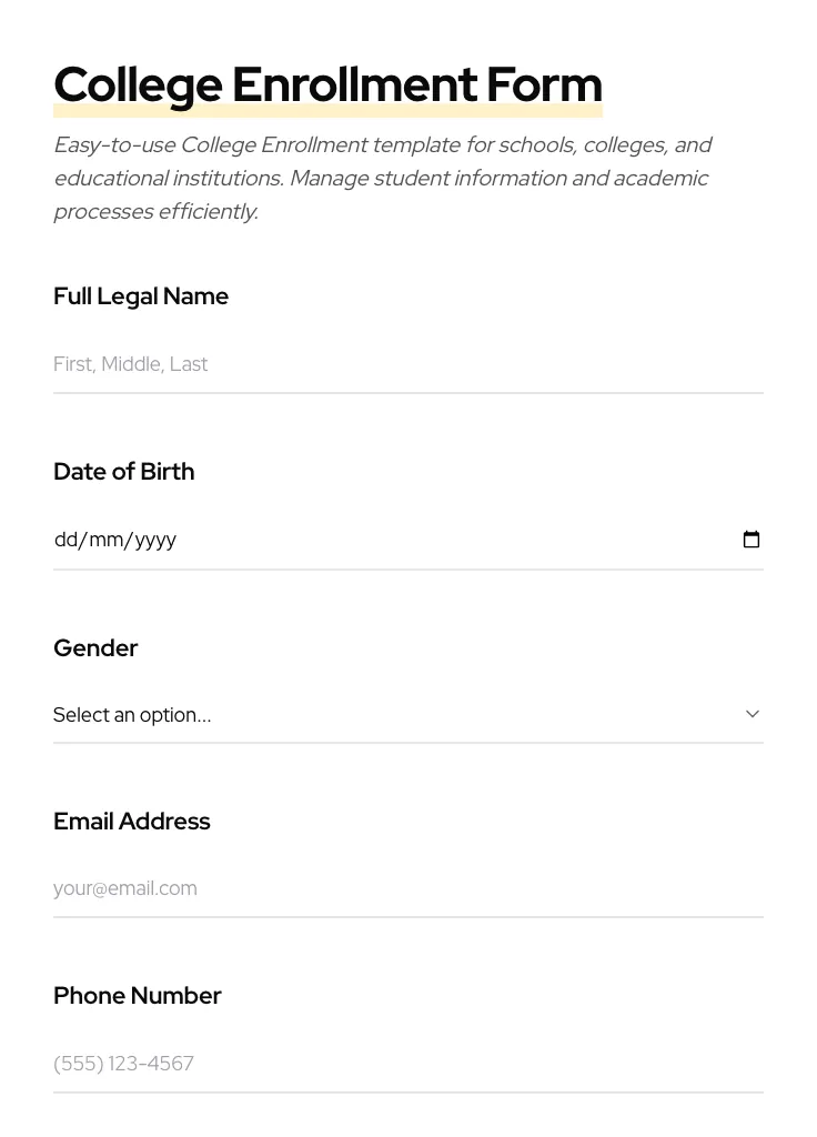 College Enrollment preview