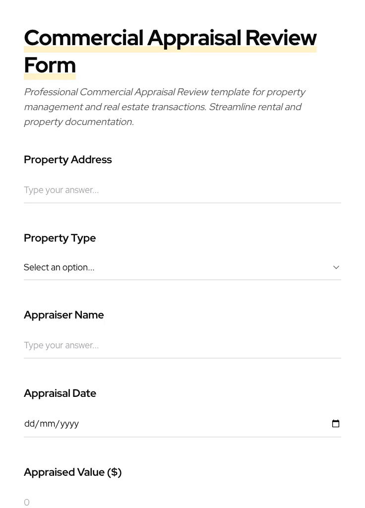 Commercial Appraisal Review preview