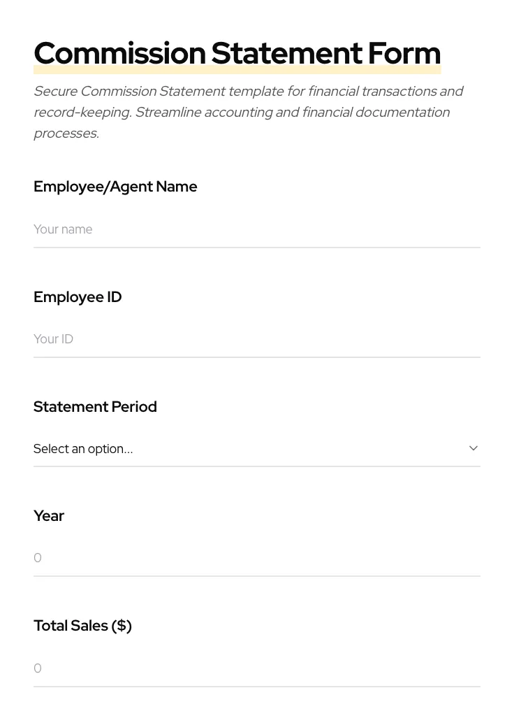 Commission Statement preview