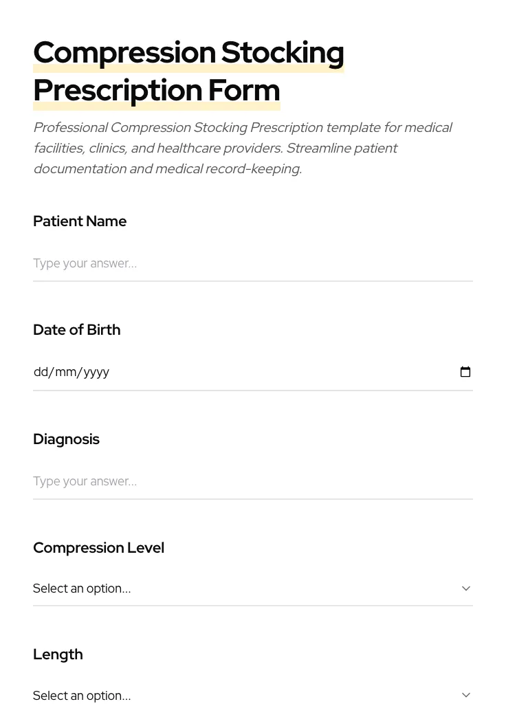 Compression Stocking Prescription preview