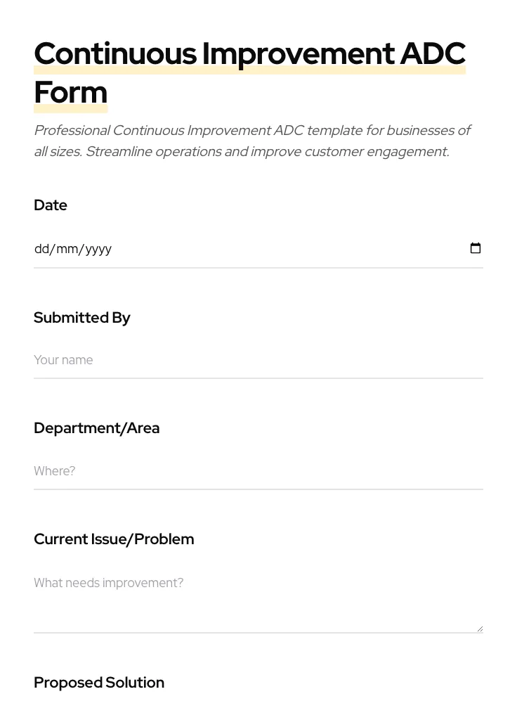 Continuous Improvement ADC preview