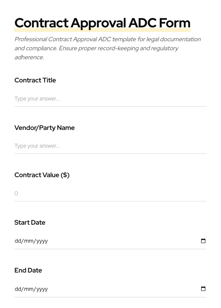 Contract Approval ADC preview