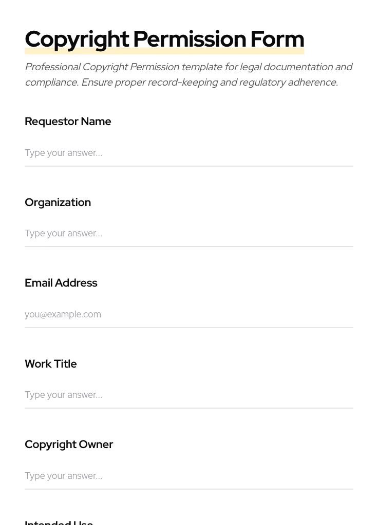 Copyright Permission preview