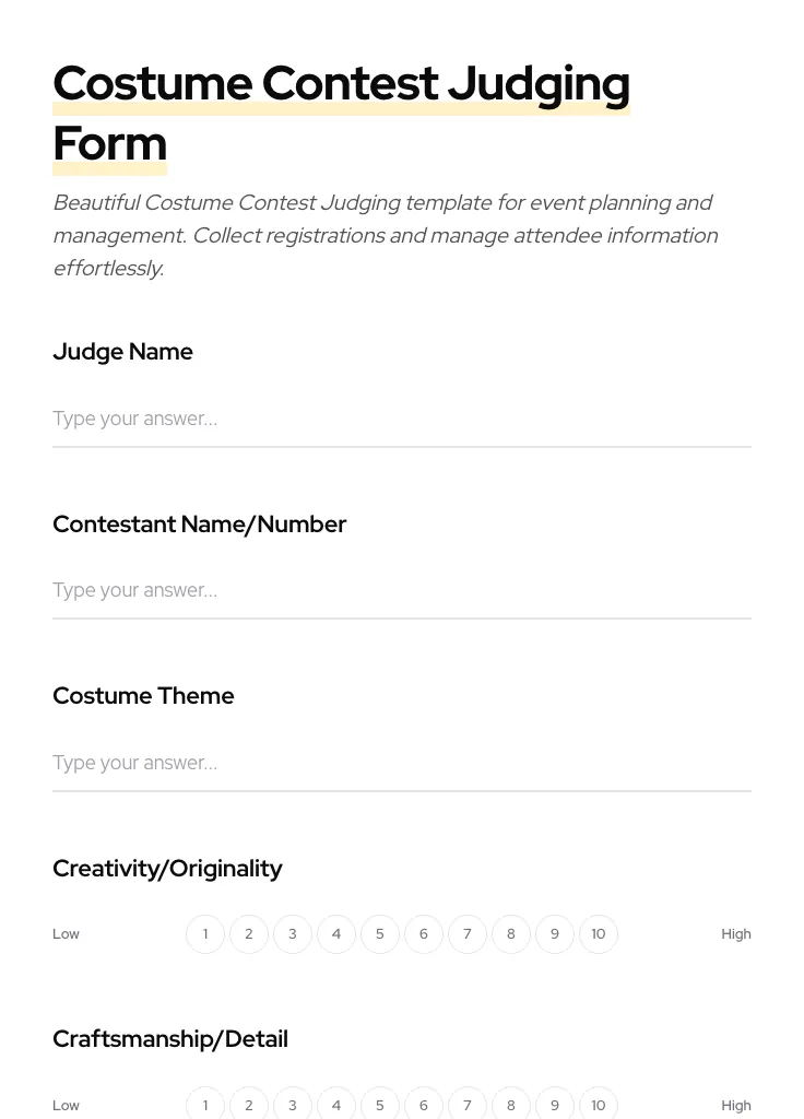 Costume Contest Judging preview