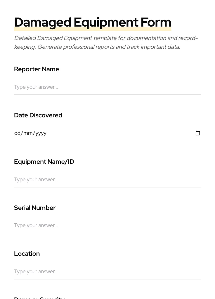 Damaged Equipment preview