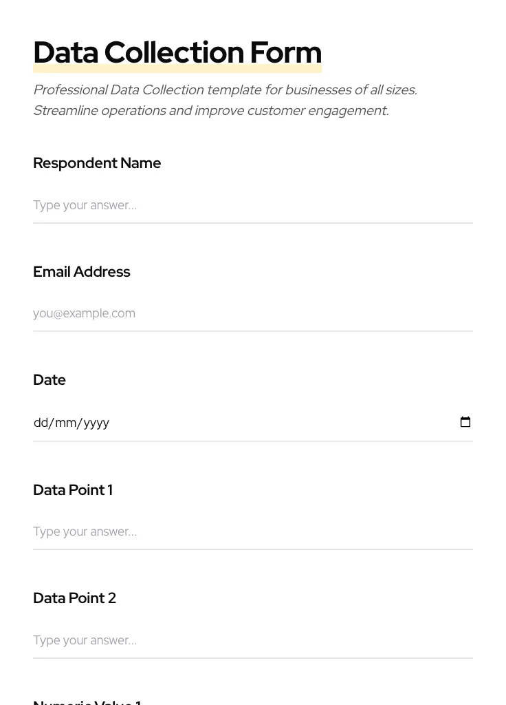 Data Collection preview