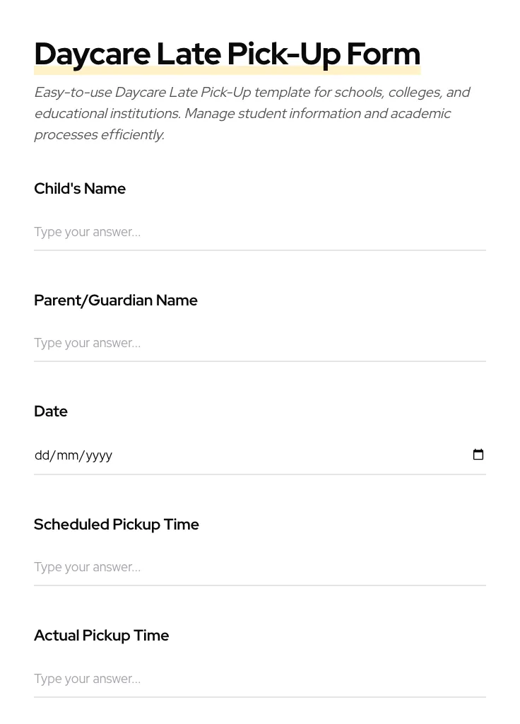 Daycare Late Pick-Up preview