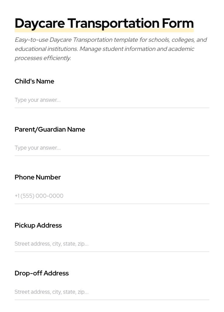 Daycare Transportation preview