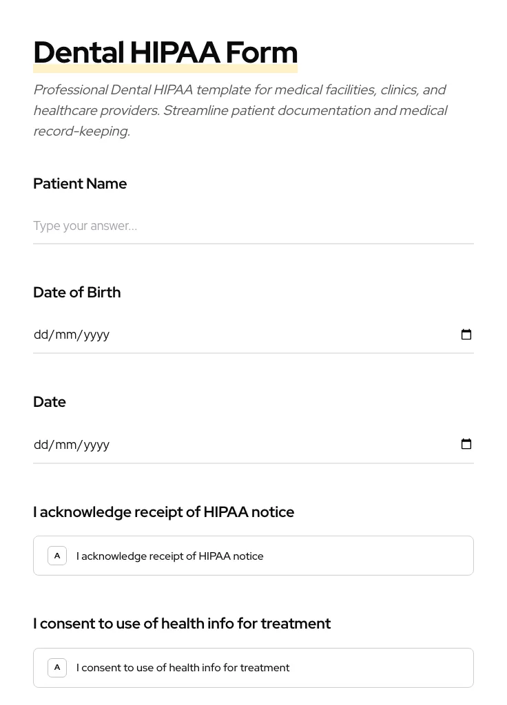 Dental HIPAA preview