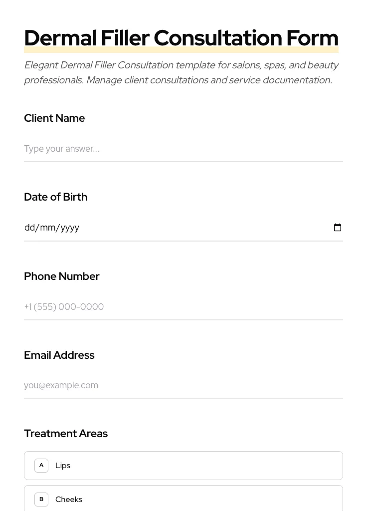 Dermal Filler Consultation preview