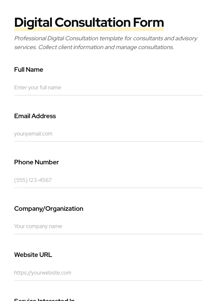 Digital Consultation