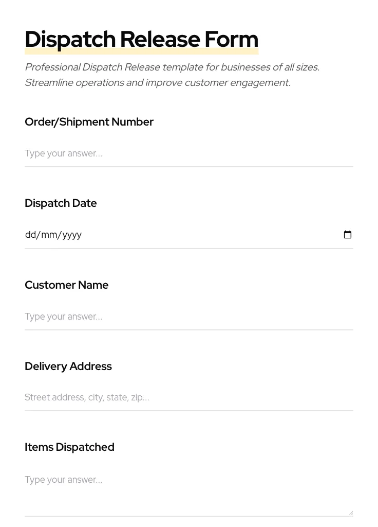 Dispatch Release preview