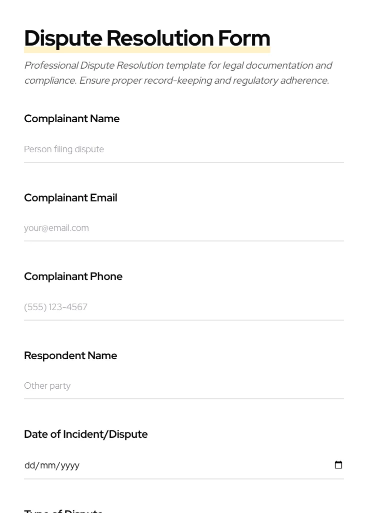 Dispute Resolution preview
