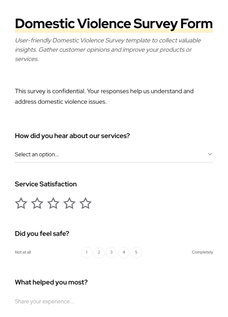 Domestic Violence Survey preview