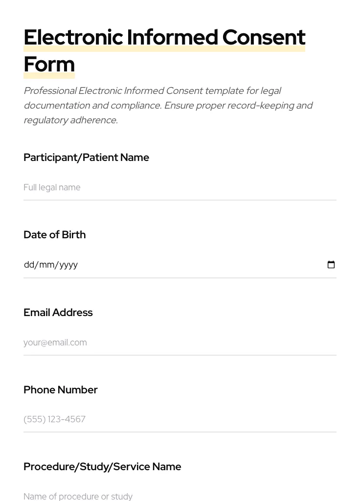 Electronic Informed Consent preview