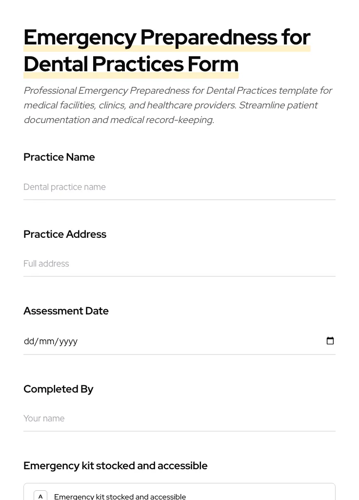 Emergency Preparedness for Dental Practices preview