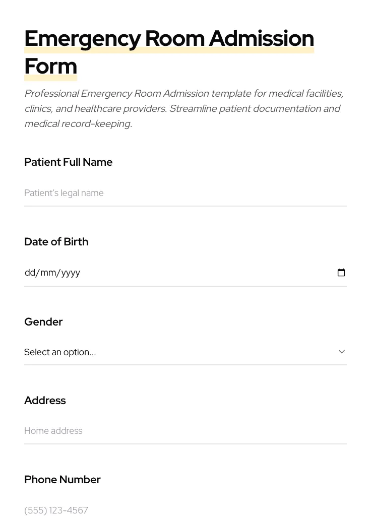 Emergency Room Admission preview