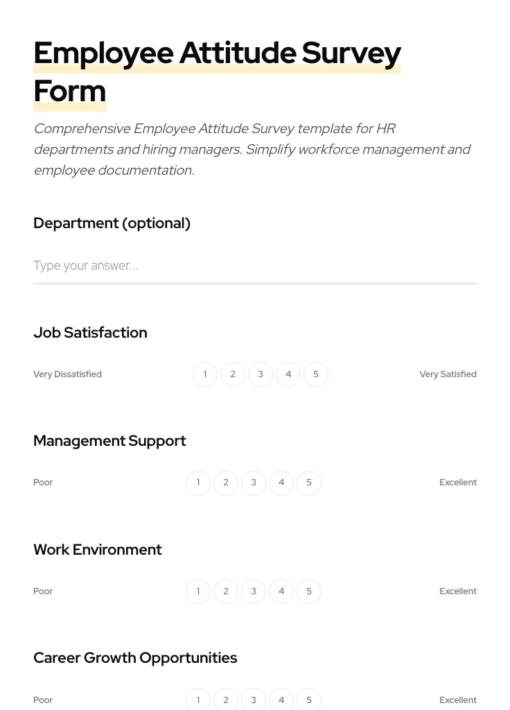 Employee Attitude Survey preview