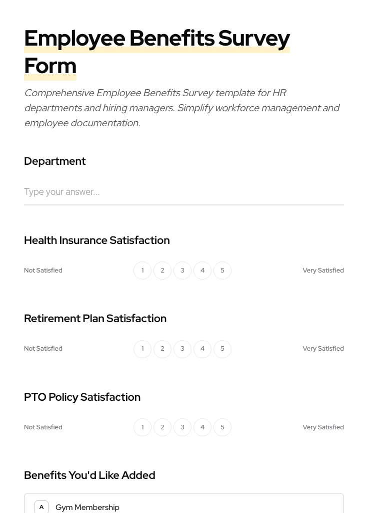 Employee Benefits Survey preview