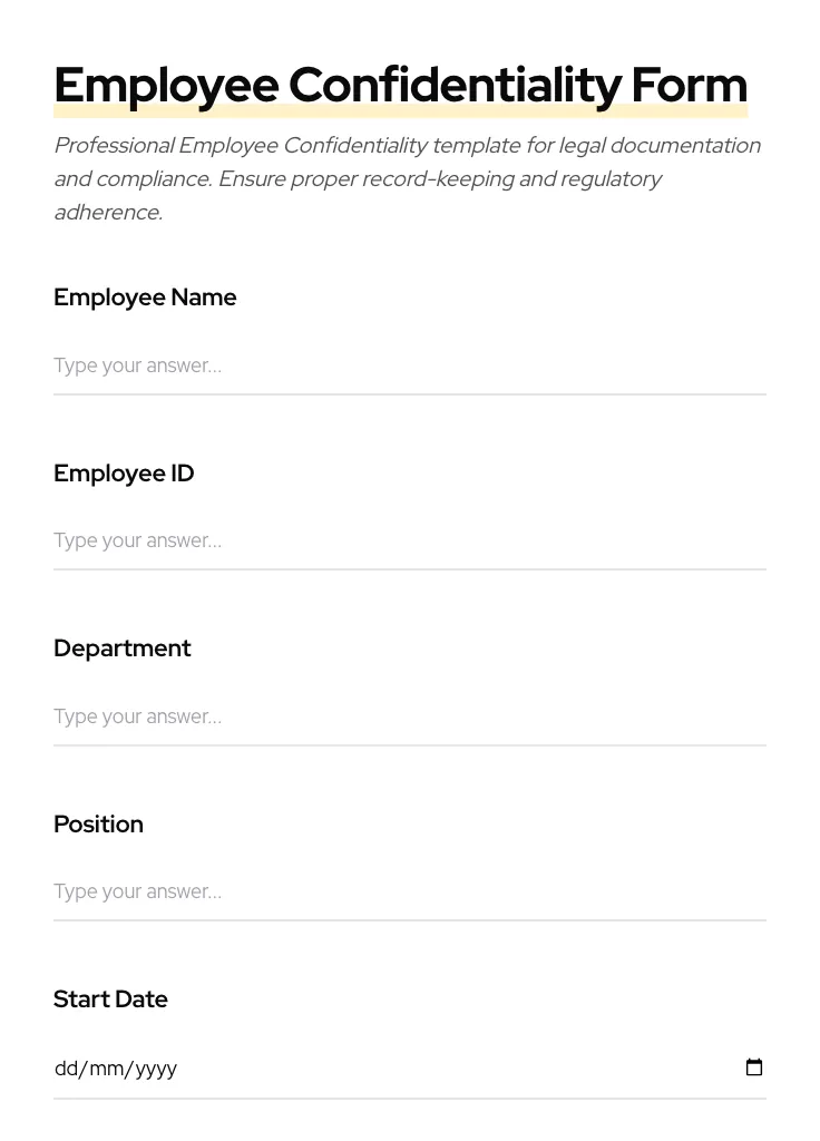 Employee Confidentiality preview