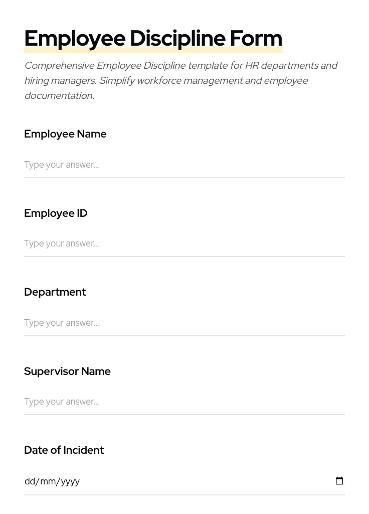 Employee Discipline preview