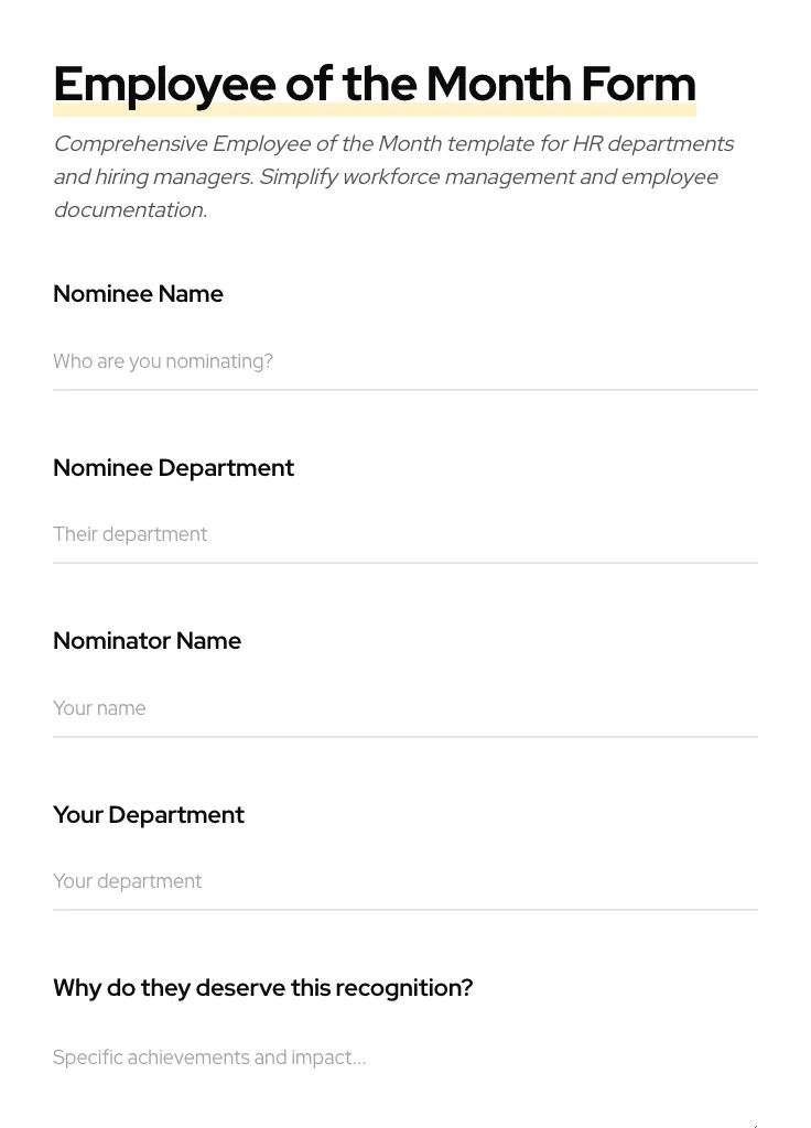 Employee of the Month preview
