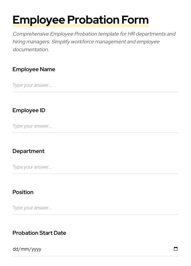 Employee Probation preview