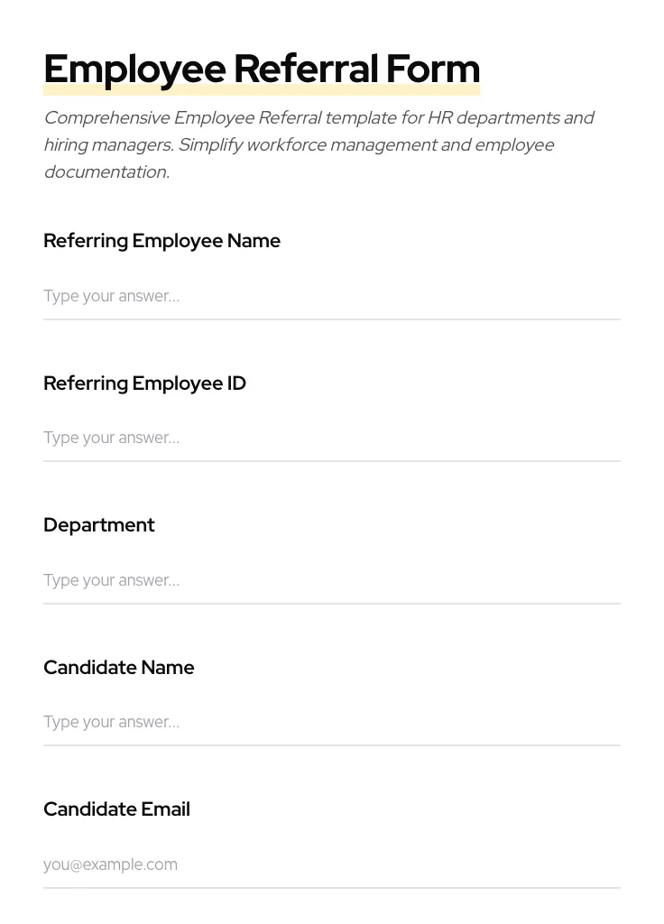 Employee Referral preview